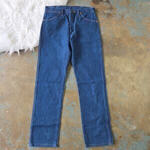 Wrangler Jeans Size 33 x 33 Men's 13MWZ Cowboy Cut 100% Cotton Dark Wash